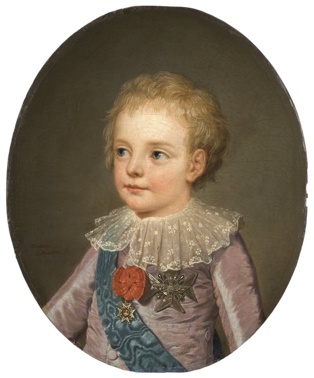 Louis Joseph Xavier Francois de Bourbon (1781-1789), Dauphin of France, de Wertmueller, Adolf Ulrik (1751-1811). Óleo sobre tela de Adolf Ulrich Wertmuller