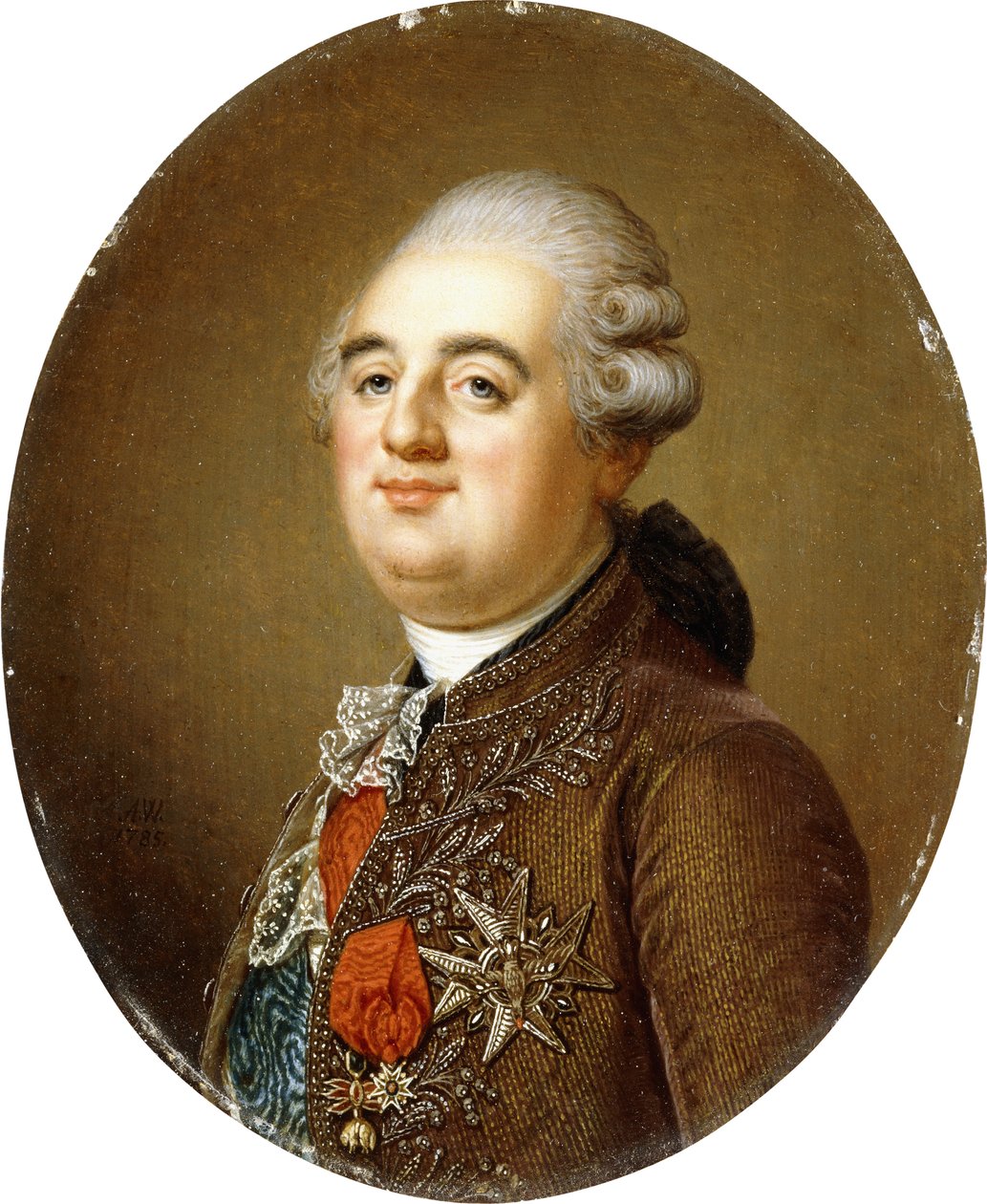 Retrato do rei Luís XVI da França, busto, 1787 de Adolf Ulrich Wertmuller