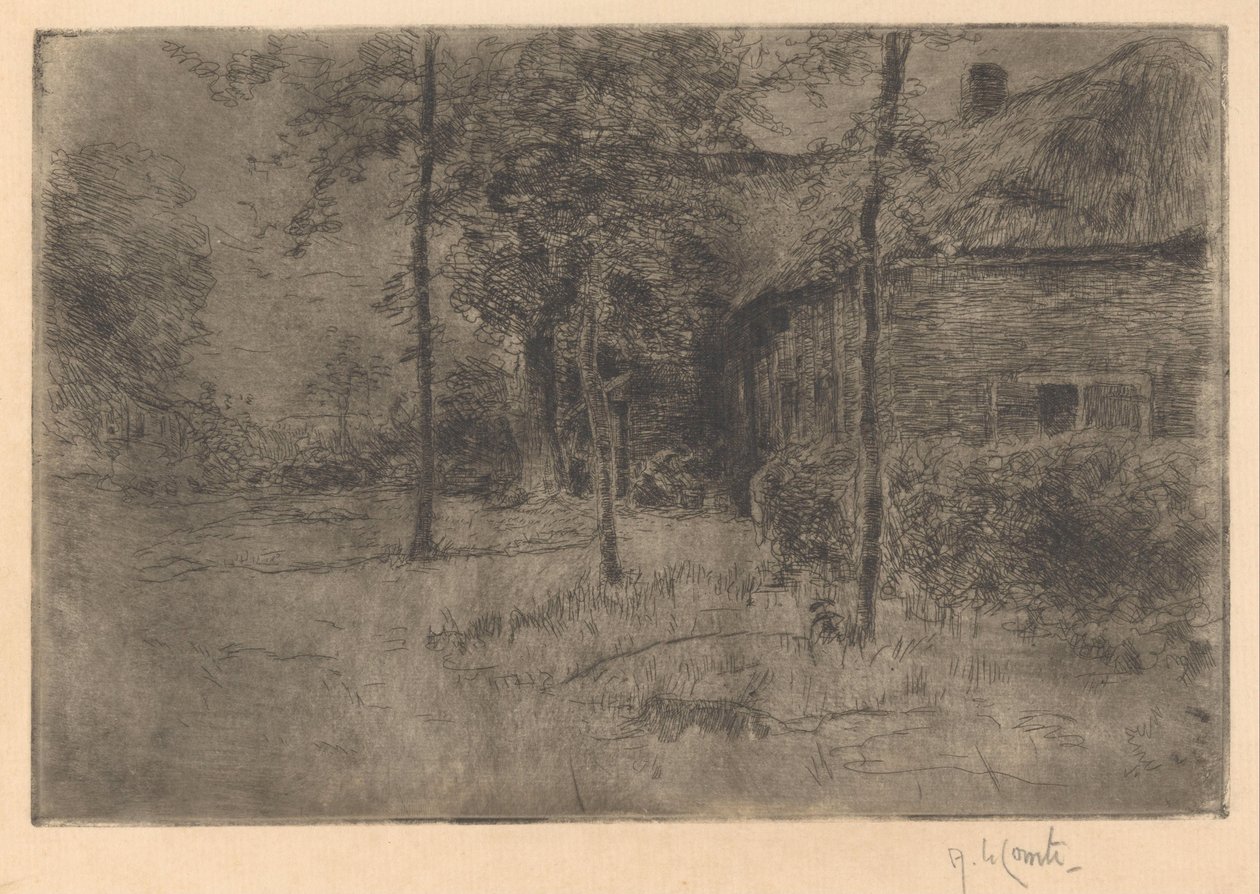 Fazenda de palha de Adolf le Comte (signed by artist)