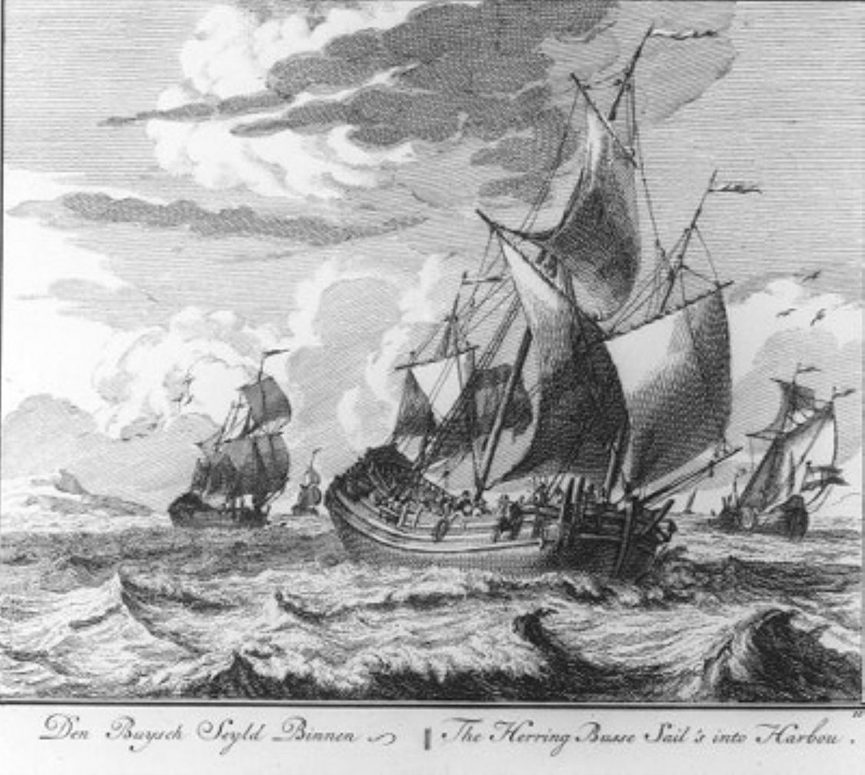 «Den buysch seyld binnen» (n.º 10 da série sobre a pesca do arenque) de Adolf van der Laan
