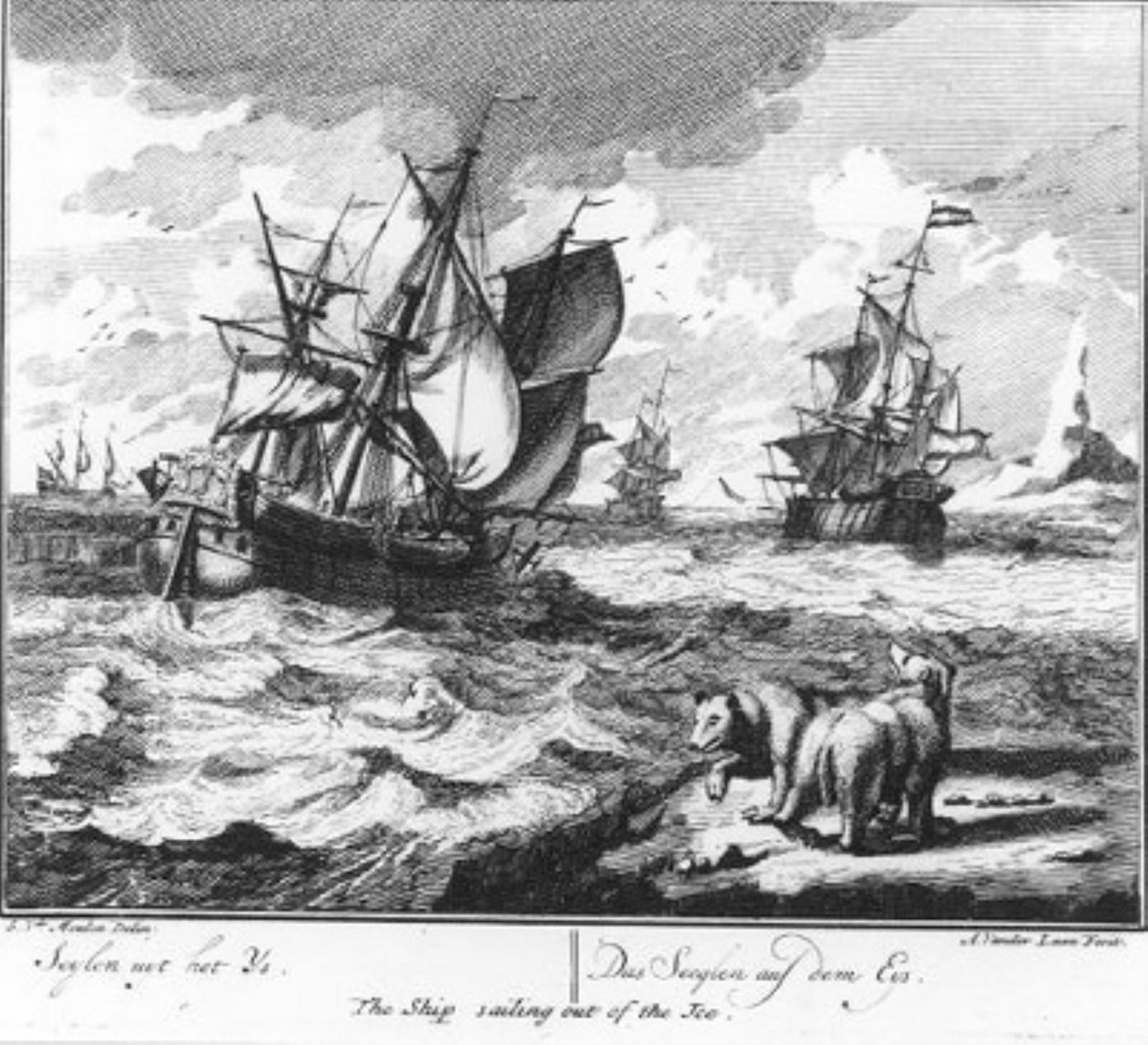 «Seylen uyt het ijs» (n.º 14 da série sobre a caça à baleia) de Adolf van der Laan