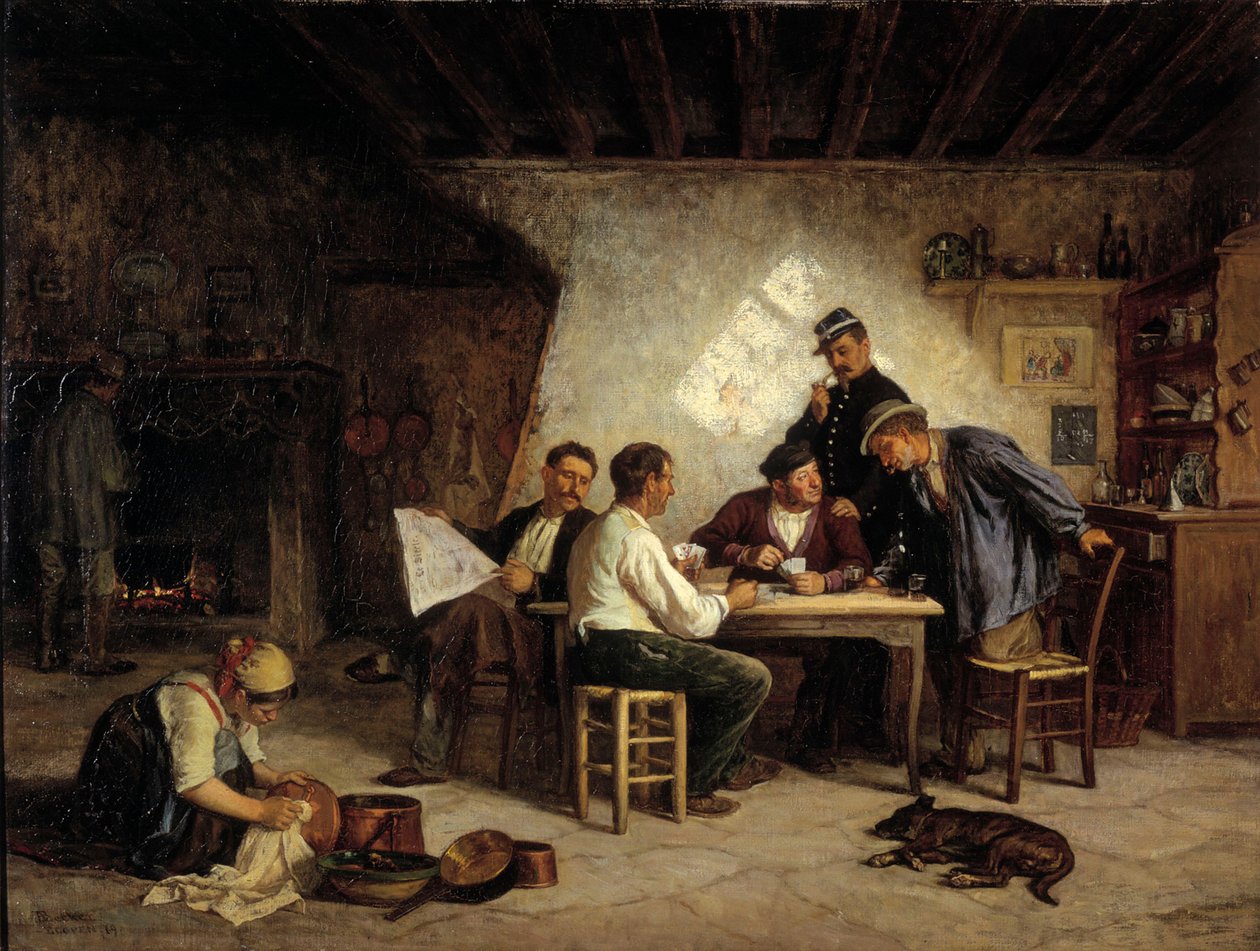 Um jogo de Piquet de Adolf von Becker