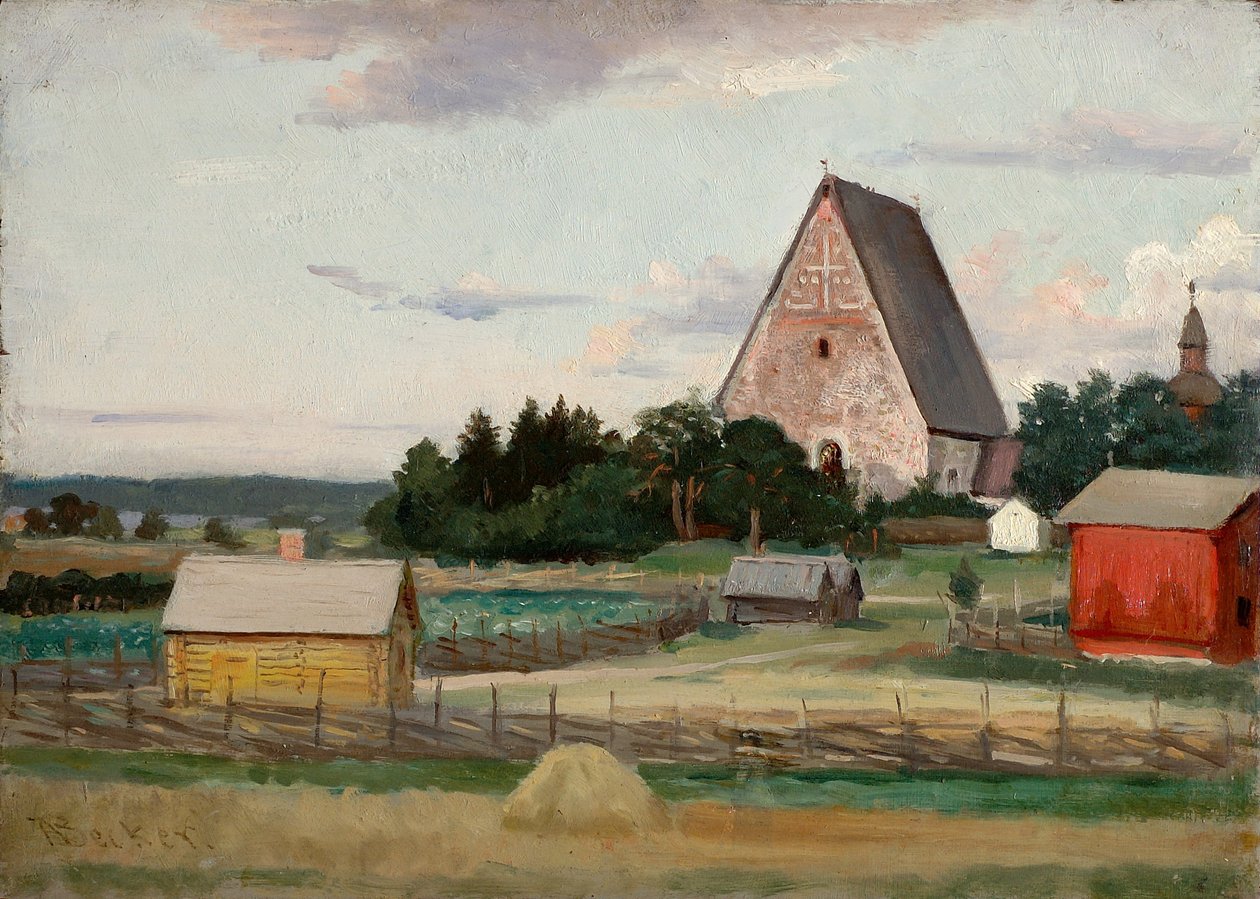 Igreja de Lohja, esboço de Adolf von Becker