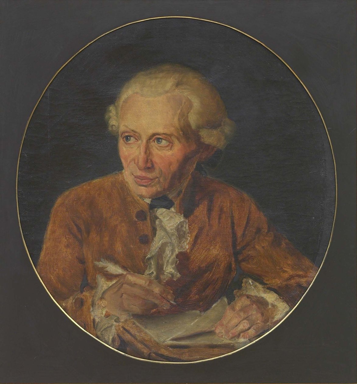 Retrato de Immanuel Kant 1724-1804, início do século XIX de Adolf von Heydeck