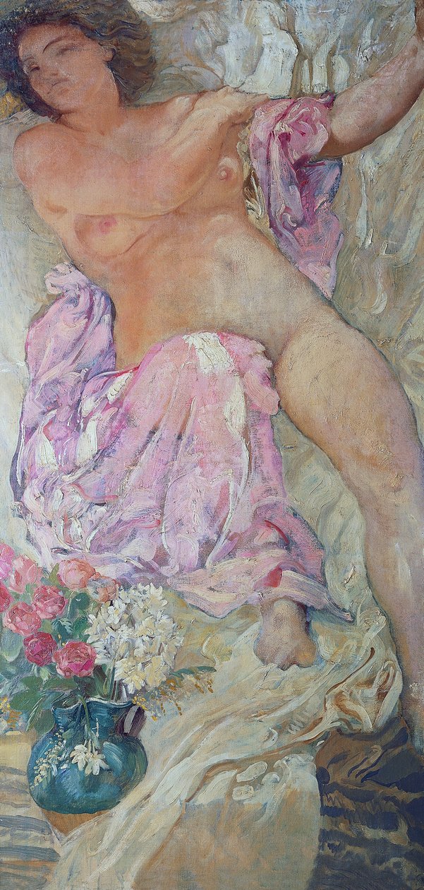 Mulher com flores de Adolfo de Carolis