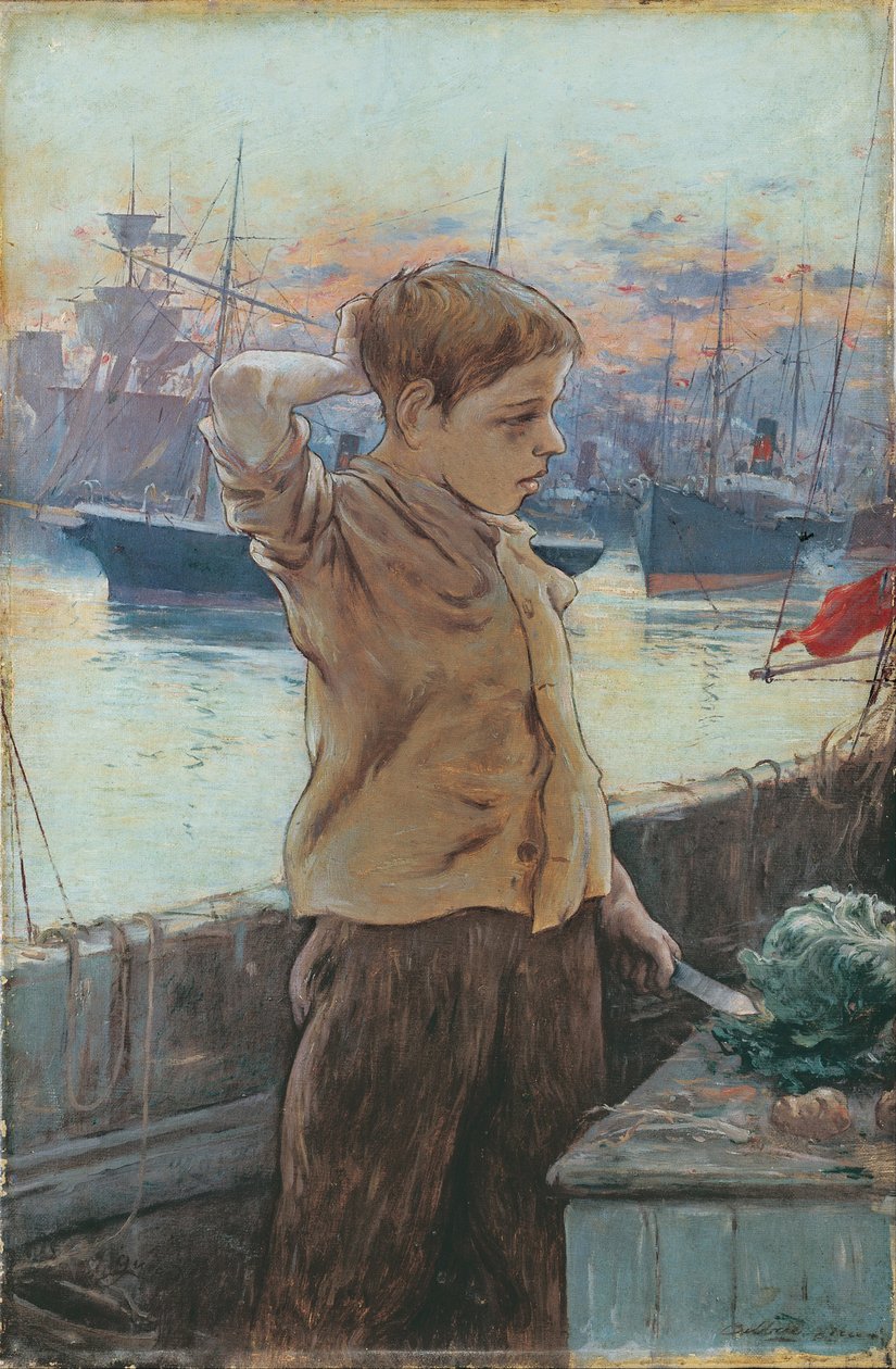 O menino dos navios, 1887 de Adolfo Guiard y Larrauri