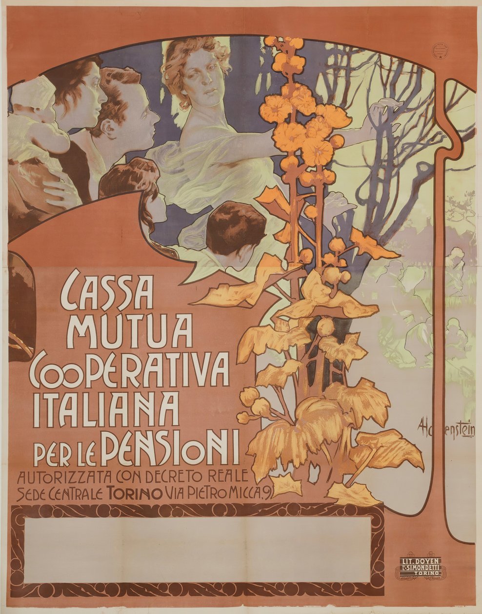 Fundo de pensão cooperativo nacional, 1898. de Adolfo Hohenstein
