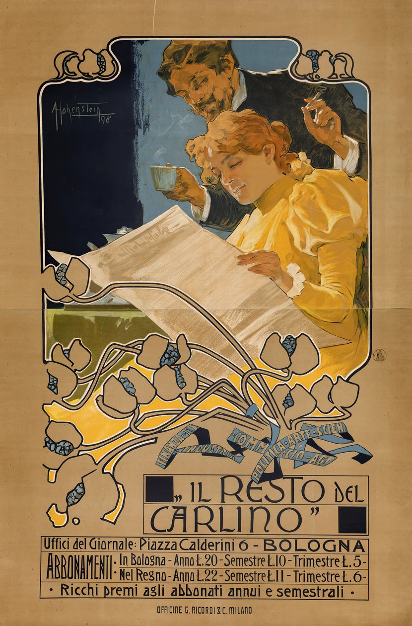 O Resto do Carlino, 1898. de Adolfo Hohenstein