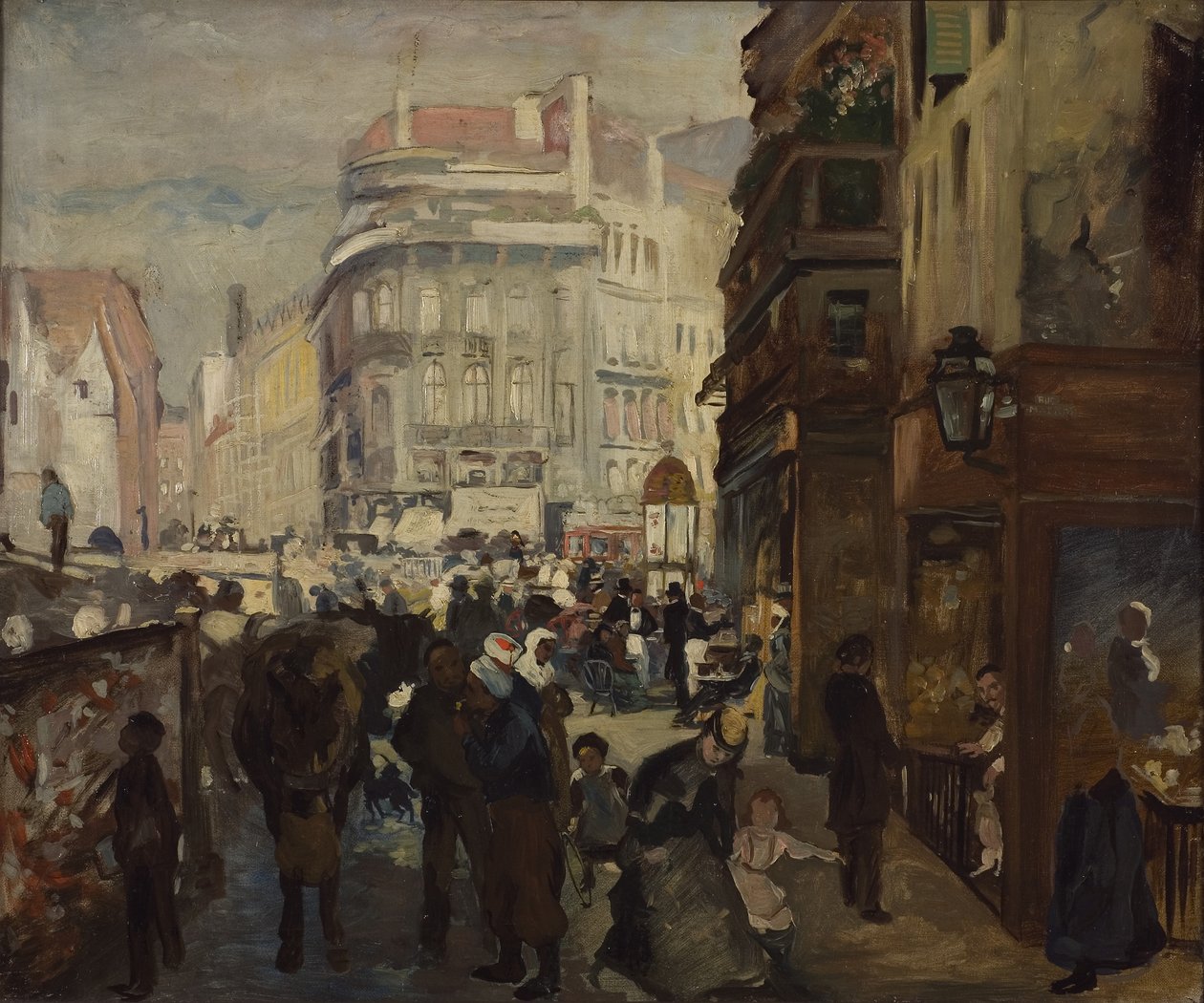 Um dia de trabalho em Paris de Adolph Menzel