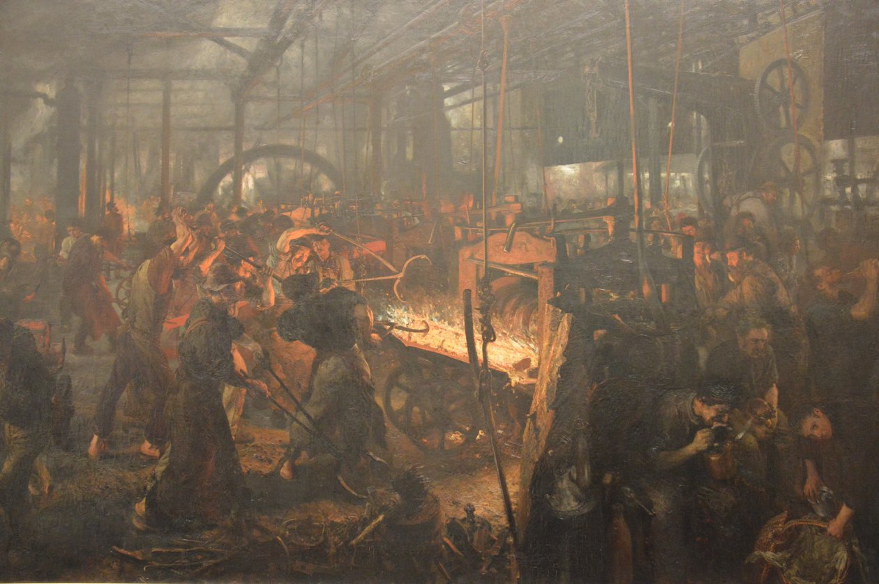 O moinho de ferro (Cyklopen moderno) de Adolph Menzel