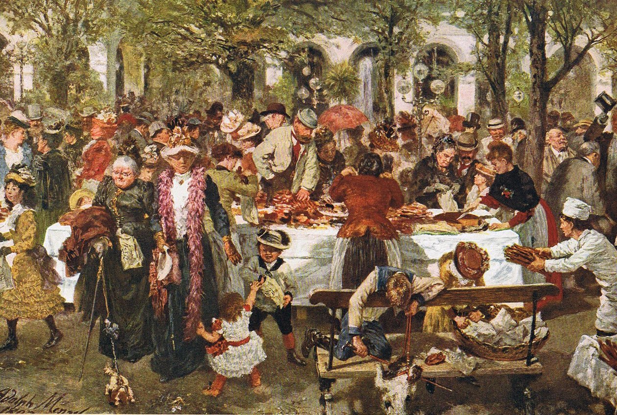 Padaria fina no parque de spa em Kissingen de Adolph Menzel
