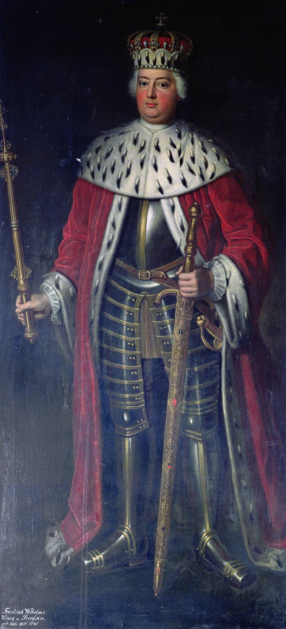 Frederico Guilherme I, rei da Prússia em seu Regalia, de Adolph Menzel