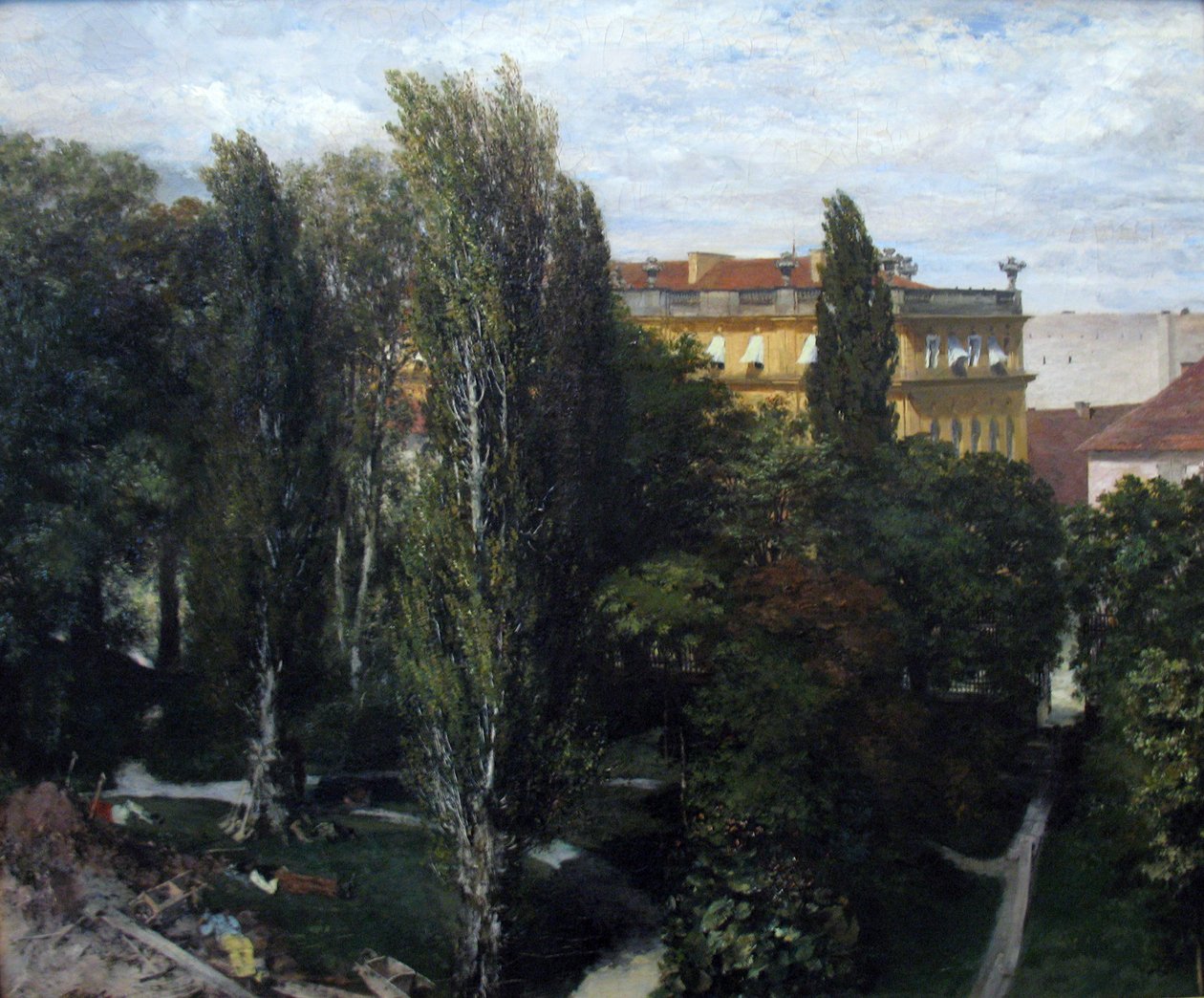 Palaisgarten do príncipe Albrecht de Adolph Menzel