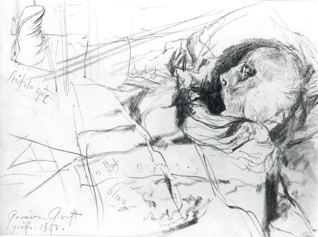 Crânio e botas de Adolph Menzel