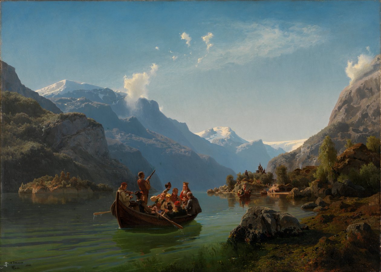 Viagem nupcial em Hardanger de Adolph Tidemand