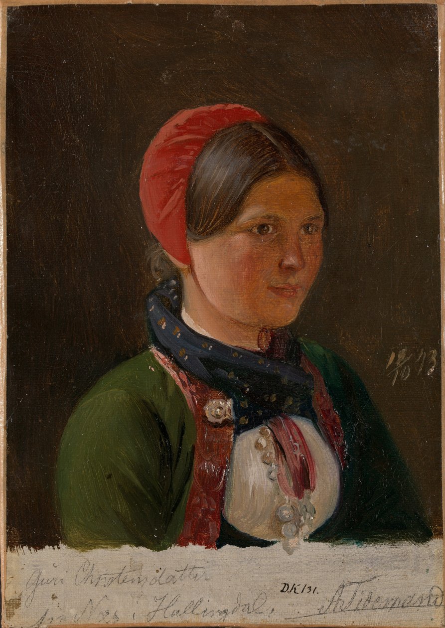 Menina, de, Hallingdal de Adolph Tidemand