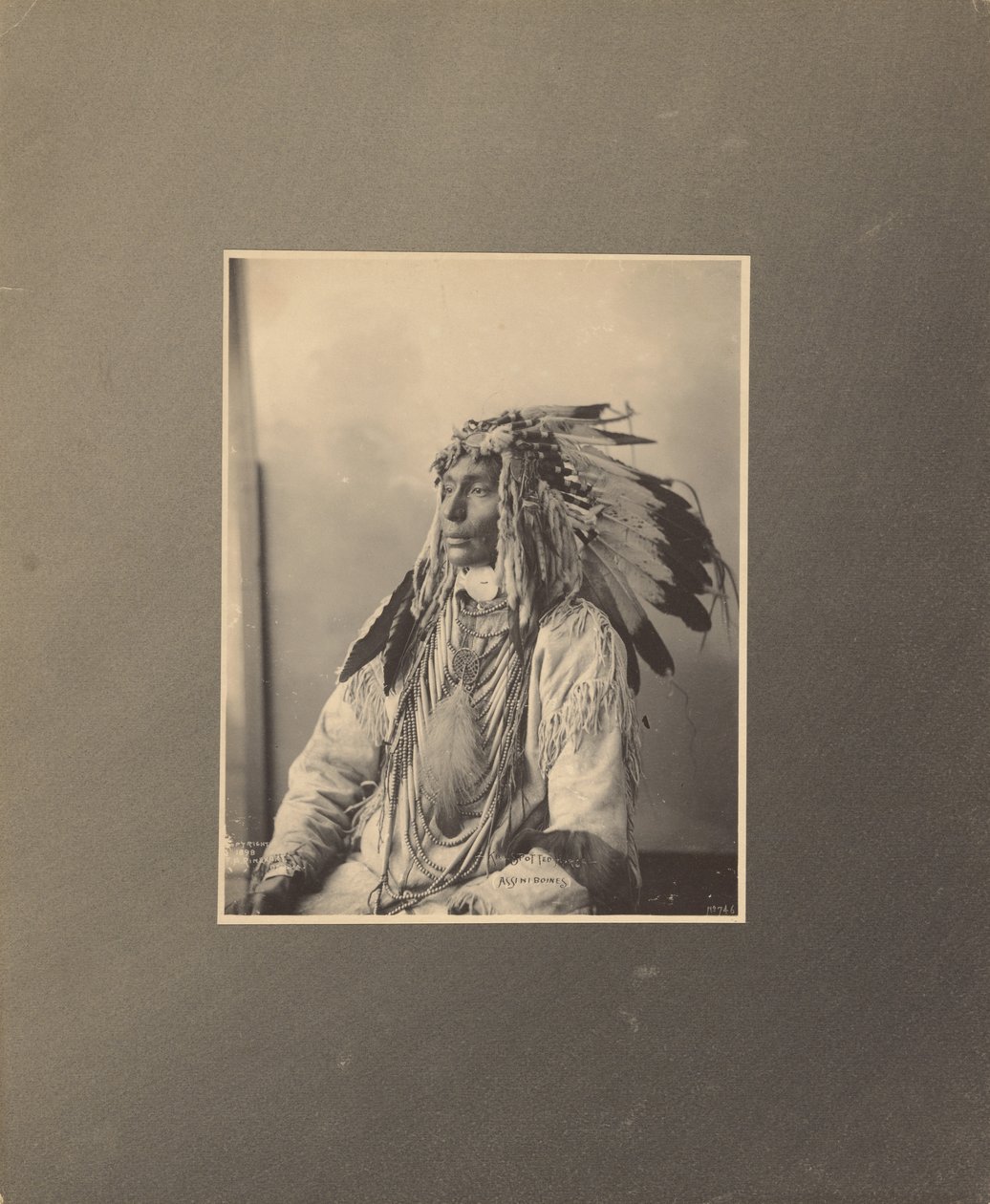 Matar o cavalo malhado, Assiniboines de Adolph F. Muhr