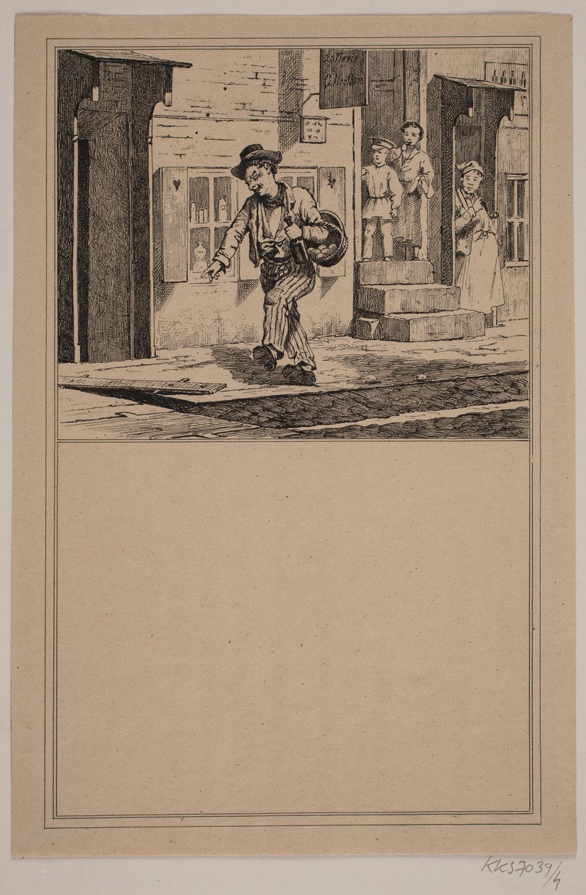 O afogado. Não. 3. em Cr. Winther e M. Rørbye, "25 fotos para crianças pequenas" de Johan Adolph Kittendorff