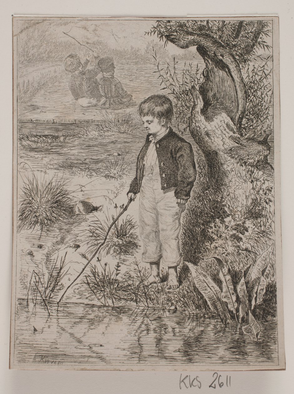 Um menino pescador de Johan Adolph Kittendorff