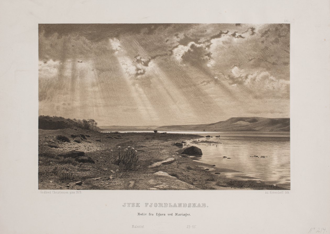 Paisagem do fiorde da Jutlândia de Johan Adolph Kittendorff