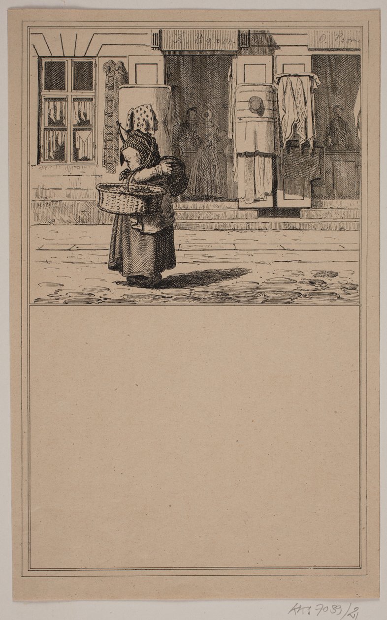 Esposa na barraca de caranguejo. Não. 20 em Cr. Winther e M. Rørbye, "25 fotos para crianças pequenas" de Johan Adolph Kittendorff