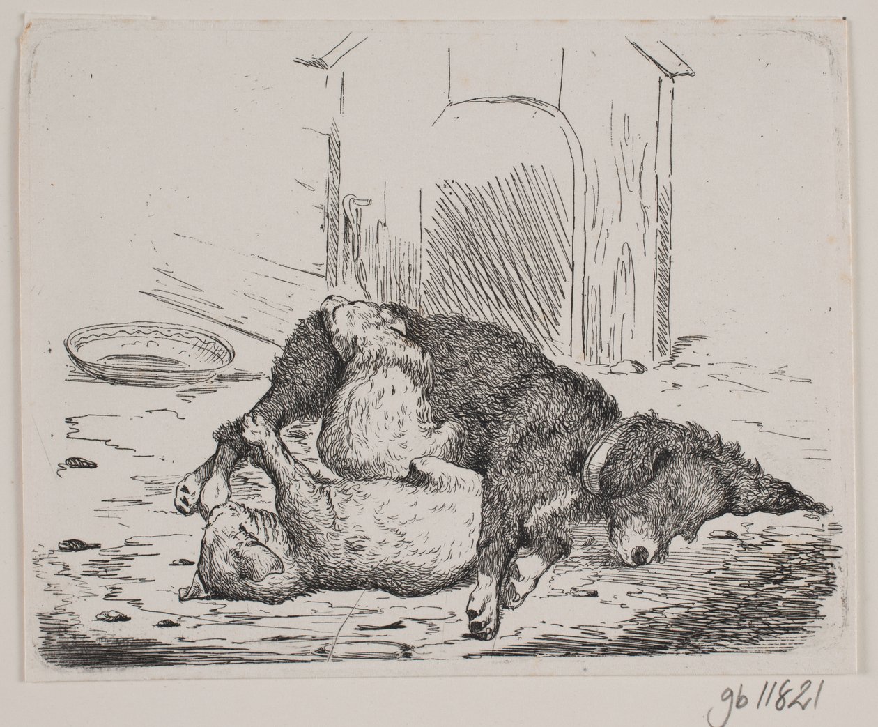 Cachorro com trela de Johan Adolph Kittendorff