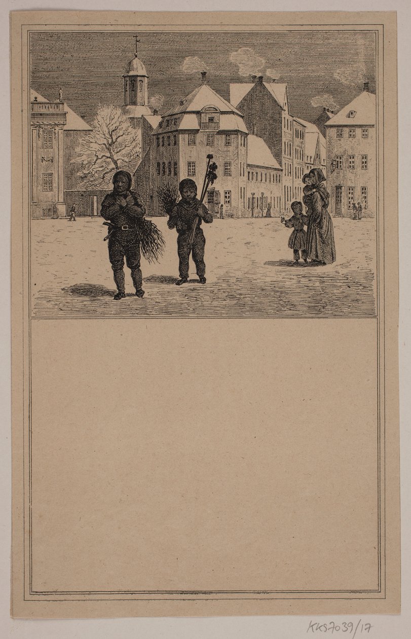 A chaminé limpa. Não. 16 em Cr. Winther e M. Rørbye, "25 fotos para crianças pequenas" de Johan Adolph Kittendorff