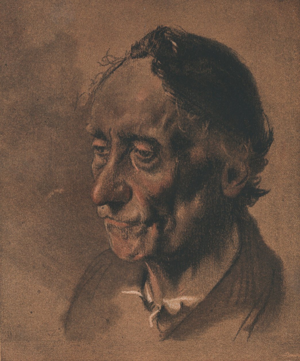 Um Estudo, c1900 de Adolph Menzel