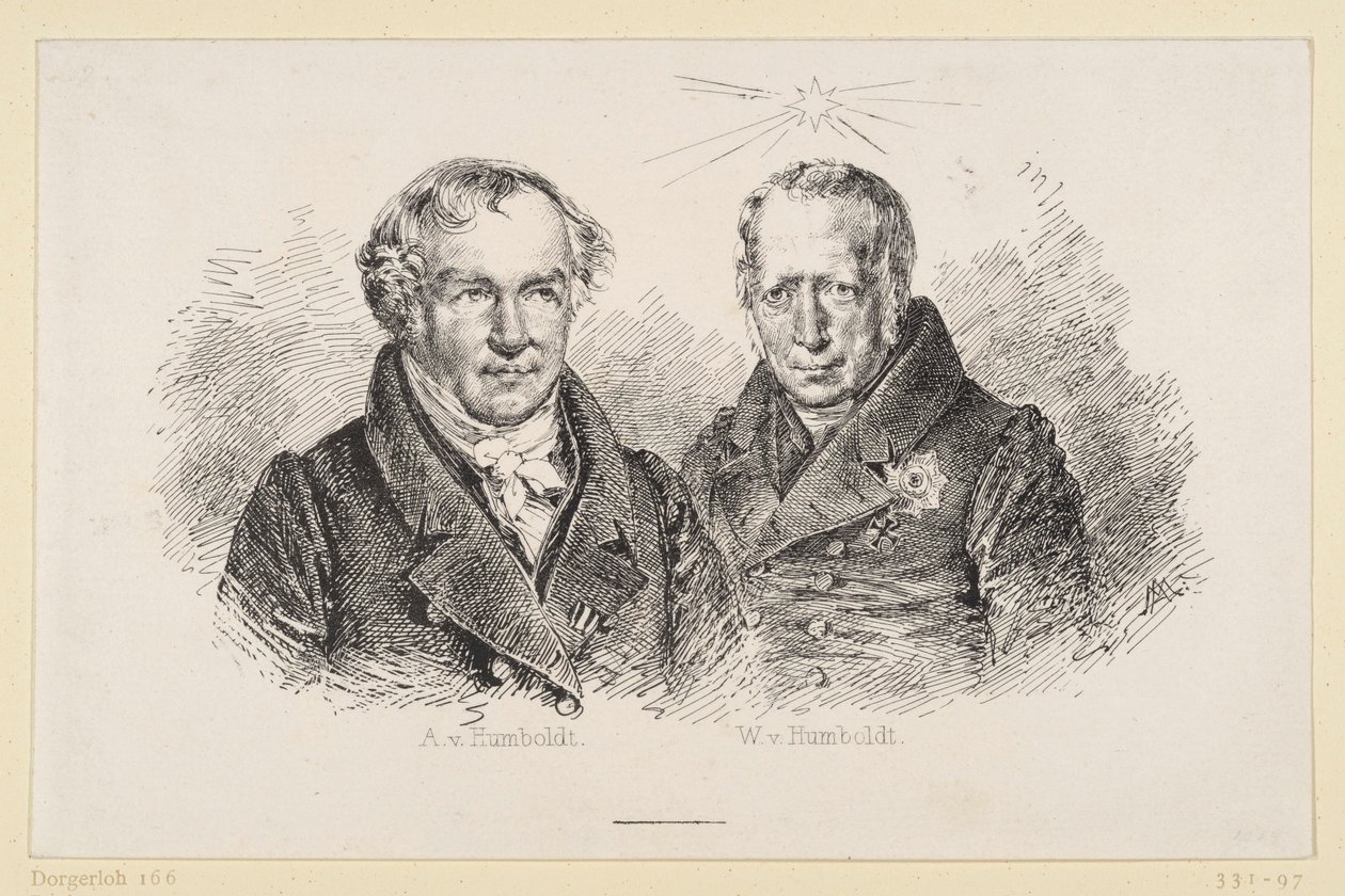Alexander e Wilhelm von Humboldt de Adolph Menzel