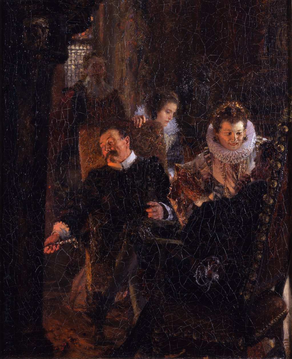 Junto à la lareira de Adolph Menzel