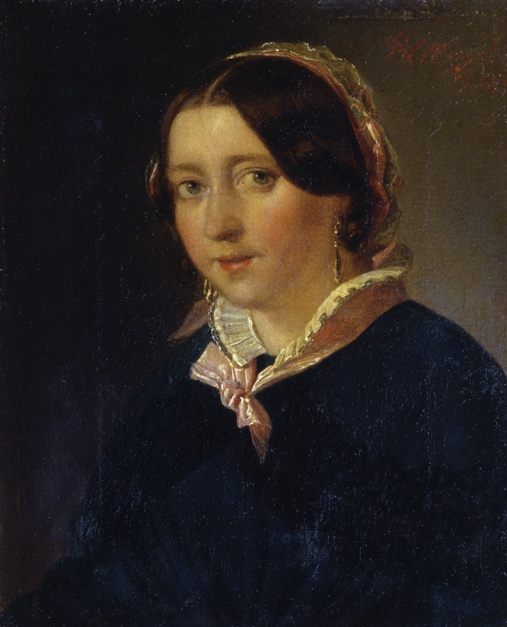 Retrato de uma jovem rapariga de Adolph Menzel