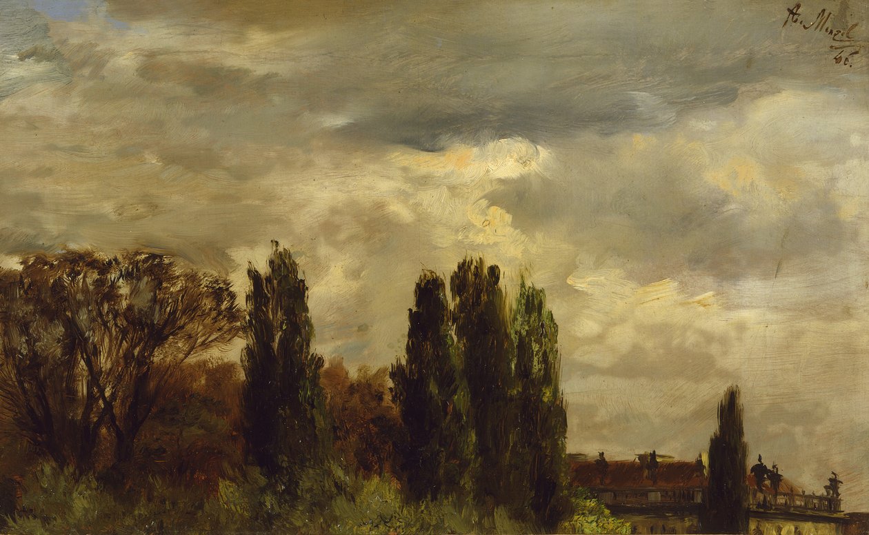 Vista do parque do príncipe Albrecht de Adolph Menzel