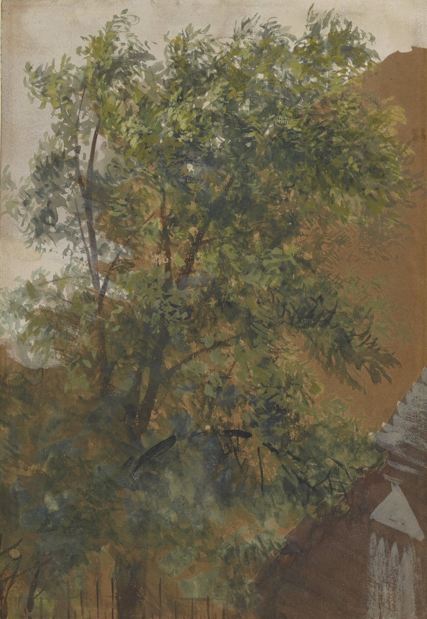 Vista da janela do pátio de seu estúdio na Marienstrasse 22 de Adolph Menzel
