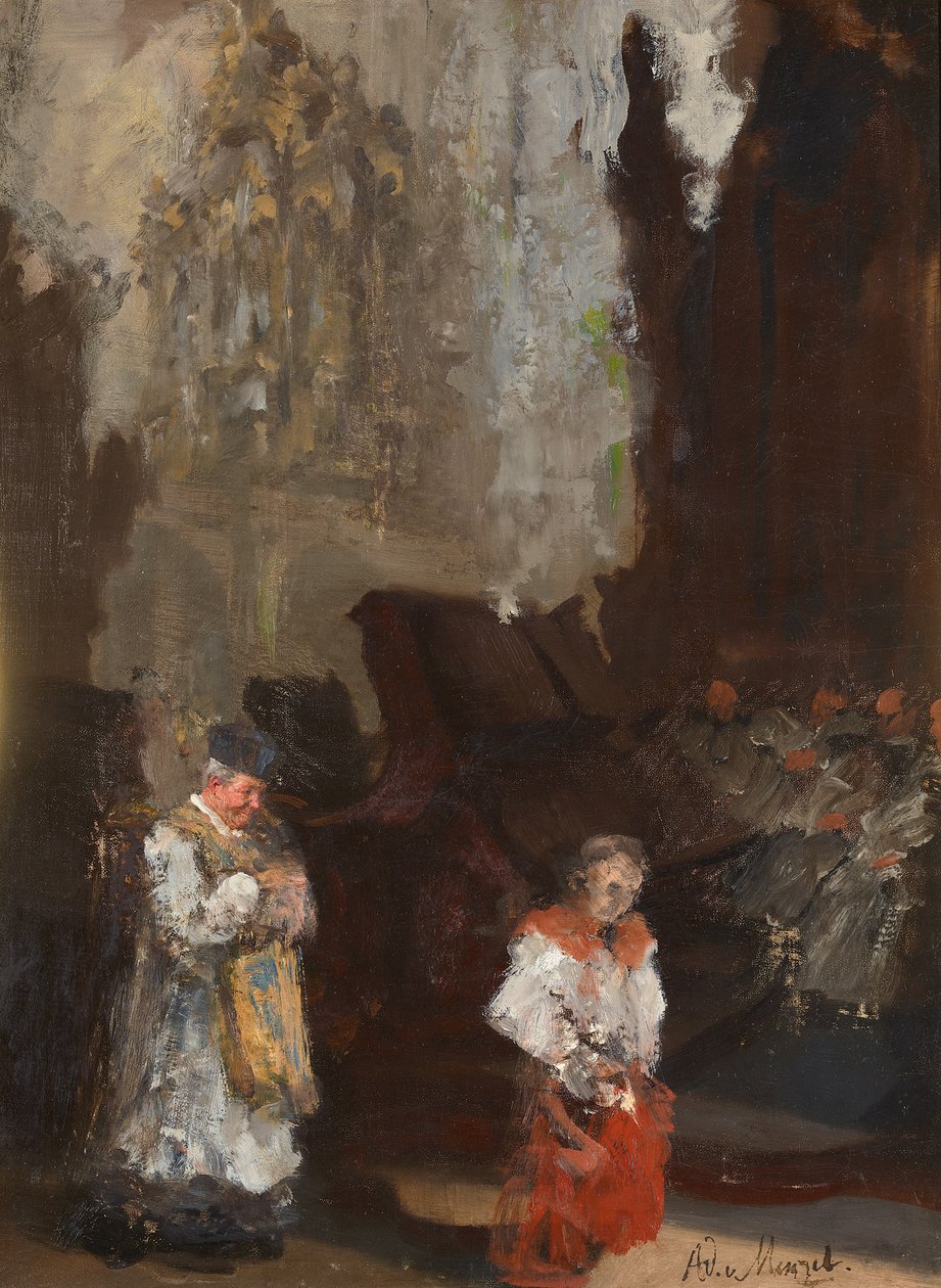 Cadeiral do coro na Catedral de Mogúncia. Inacabado de Adolph Menzel