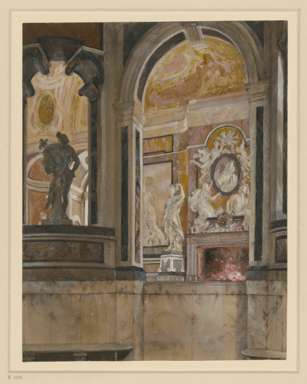 A casa de banhos de mármore em Kassel de Adolph Menzel