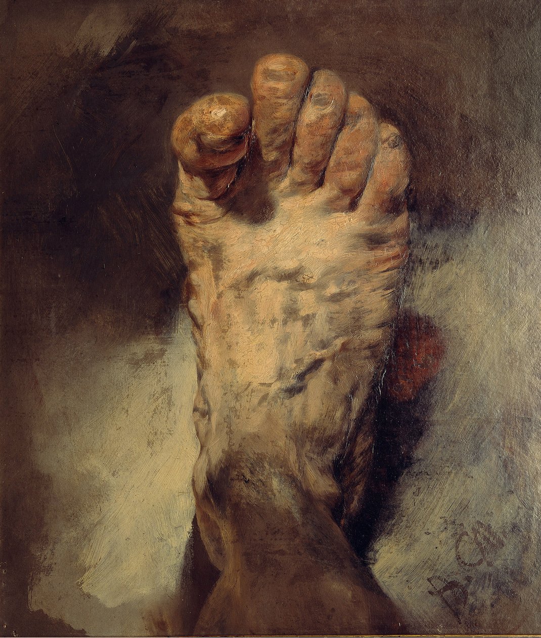 O pé do artista de Adolph Menzel