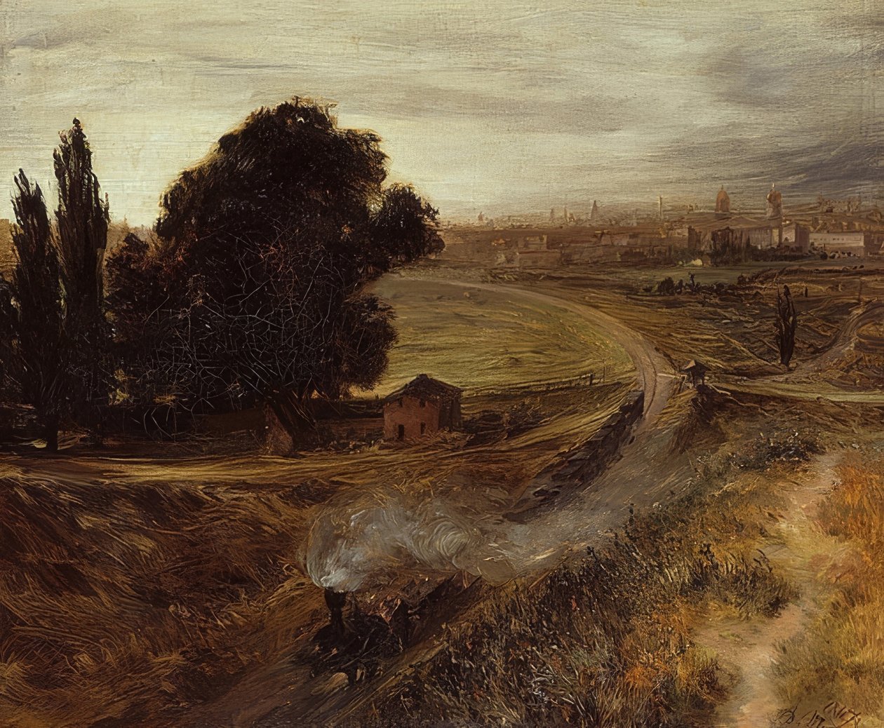 A ferrovia Berlim-Potsdam. 1847 de Adolph Menzel