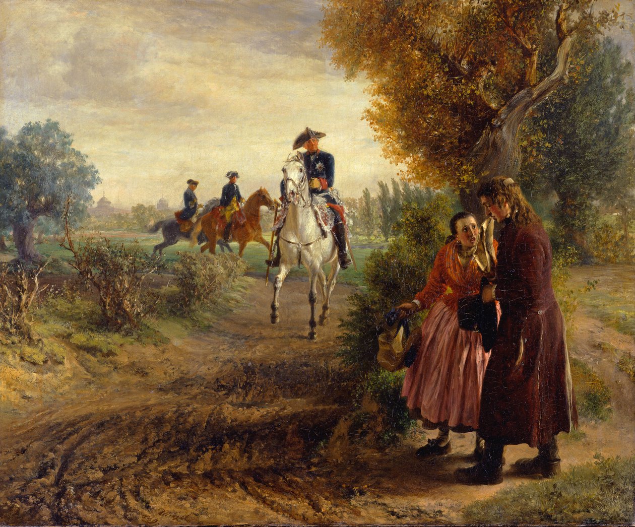 A petição (O passeio a cavalo) de Adolph Menzel