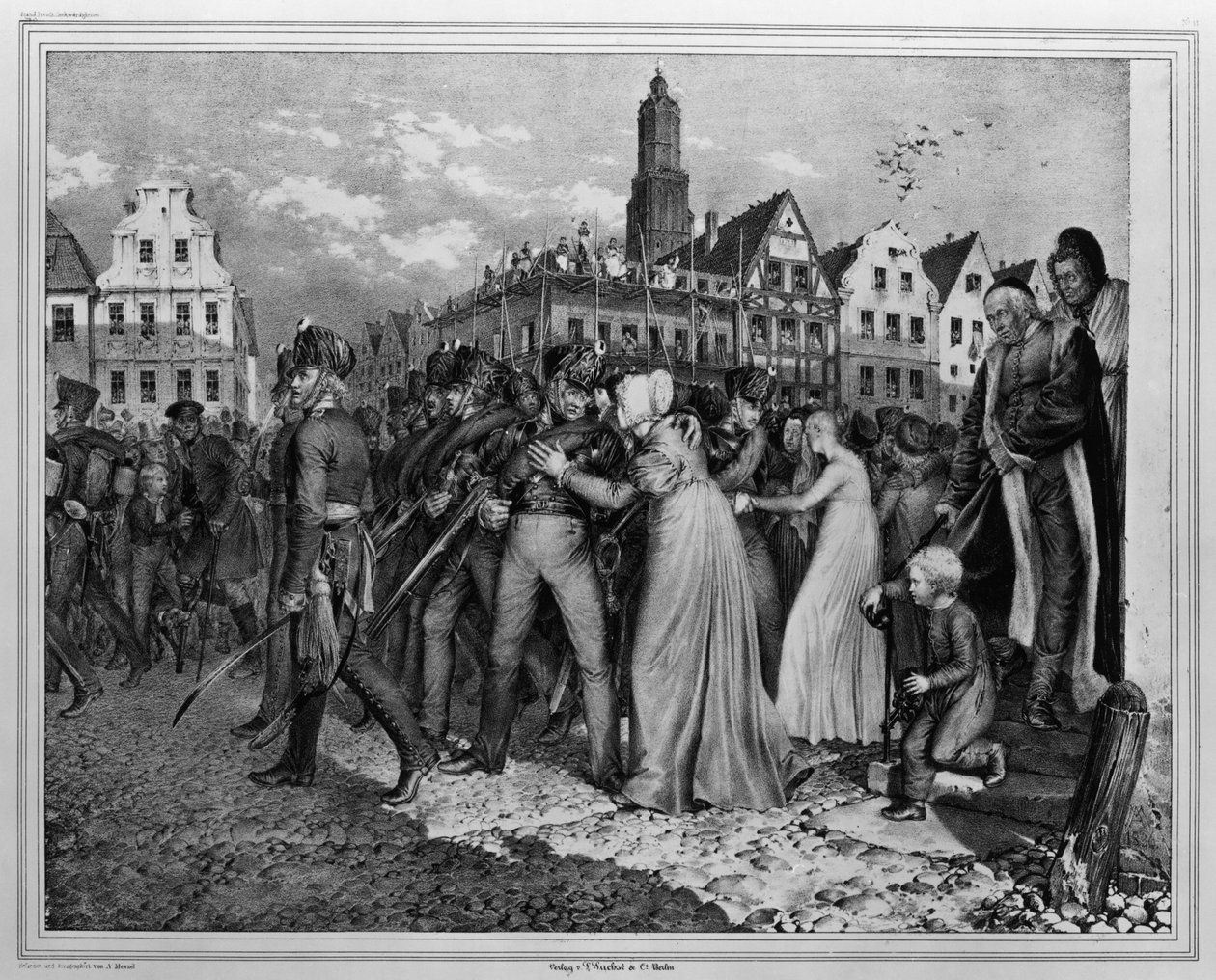 Os Voluntários de 1813 de Adolph Menzel