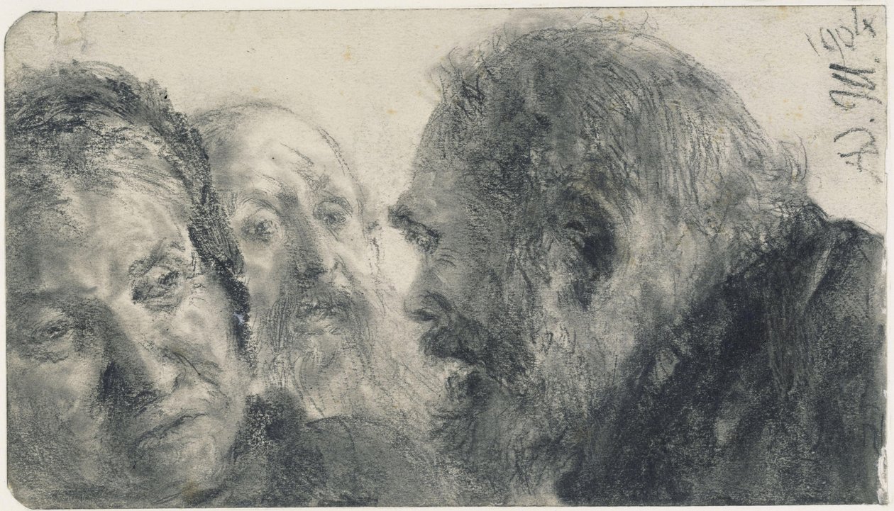 Três cabeças de Adolph Menzel
