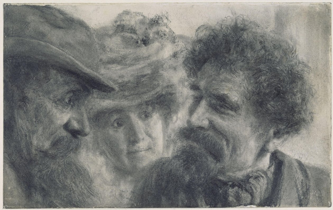 Três cabeças de Adolph Menzel