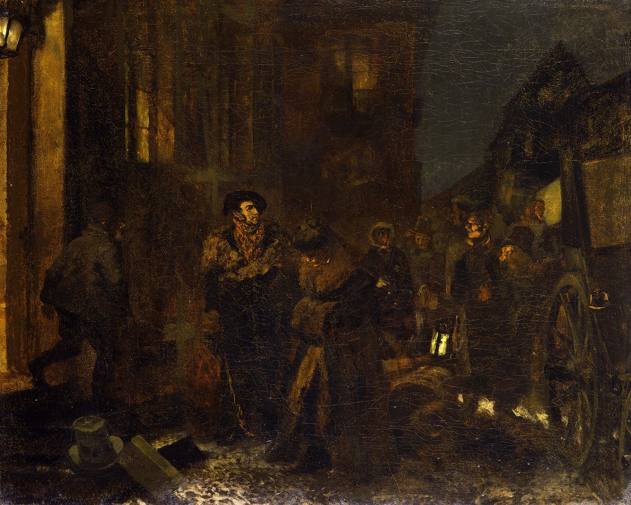 Uma paragem durante a viagem de Adolph Menzel