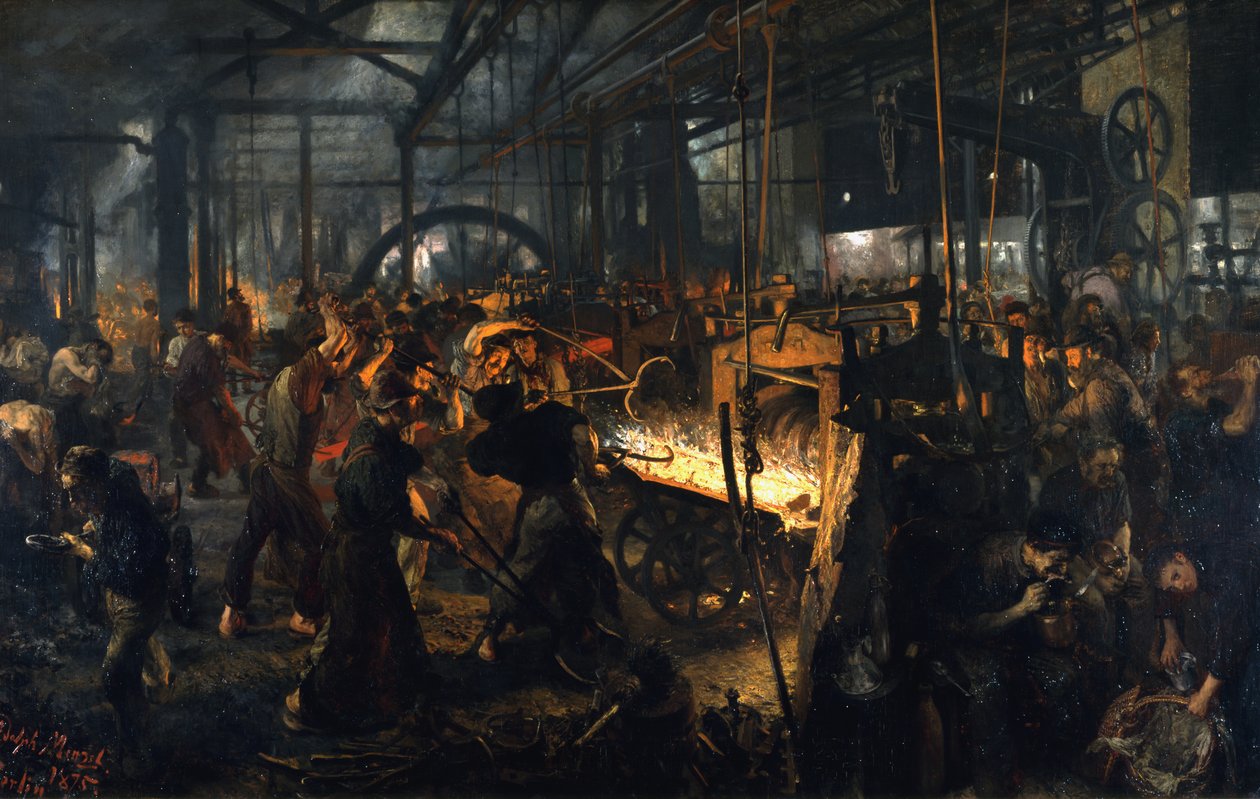 Laminador de ferro (Ciclopes modernos) de Adolph Menzel