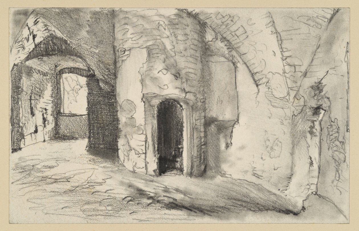 Sala abobadada com entrada para a torre redonda de Adolph Menzel