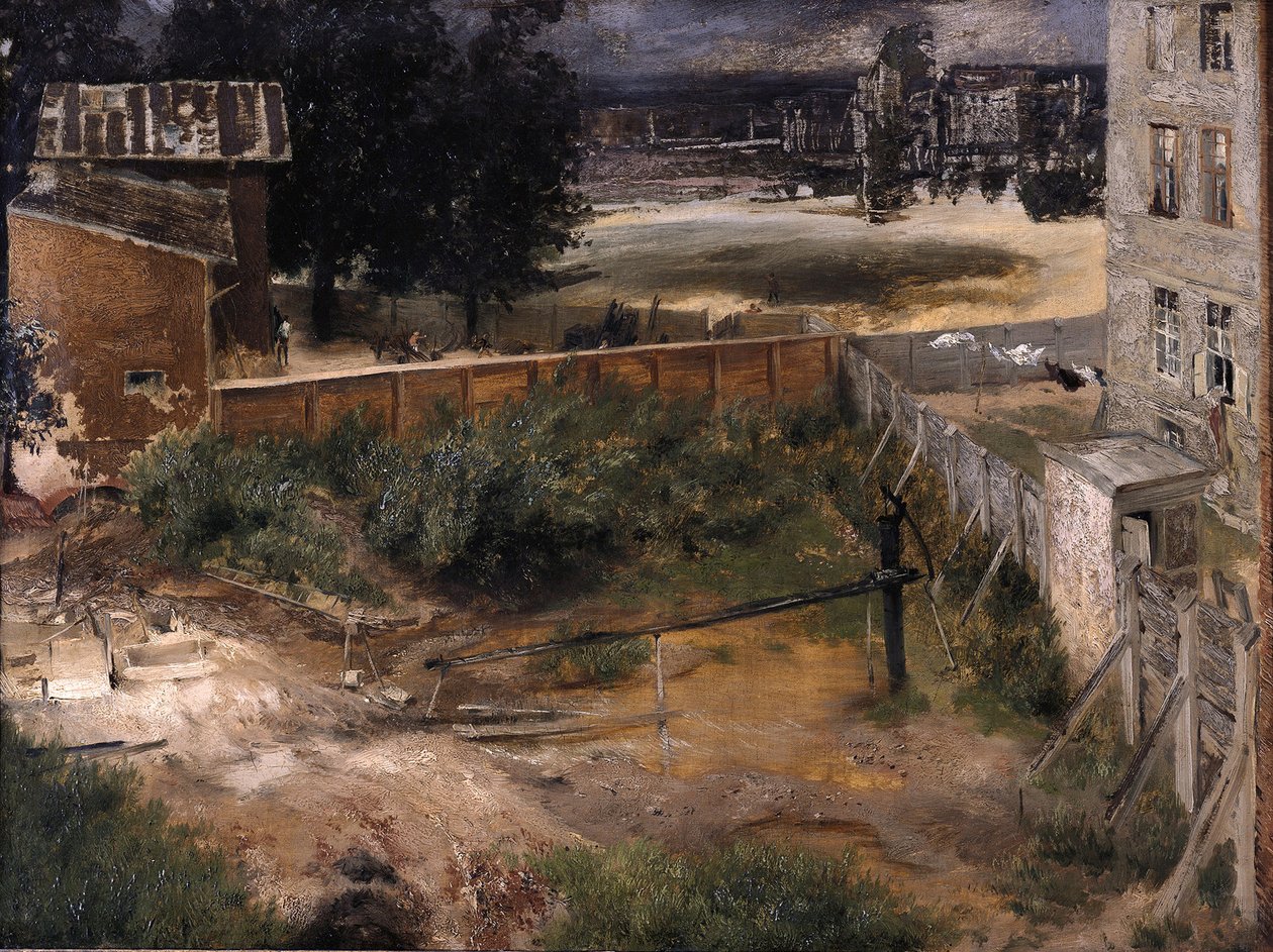 Edifício traseiro e pátio de Adolph Menzel
