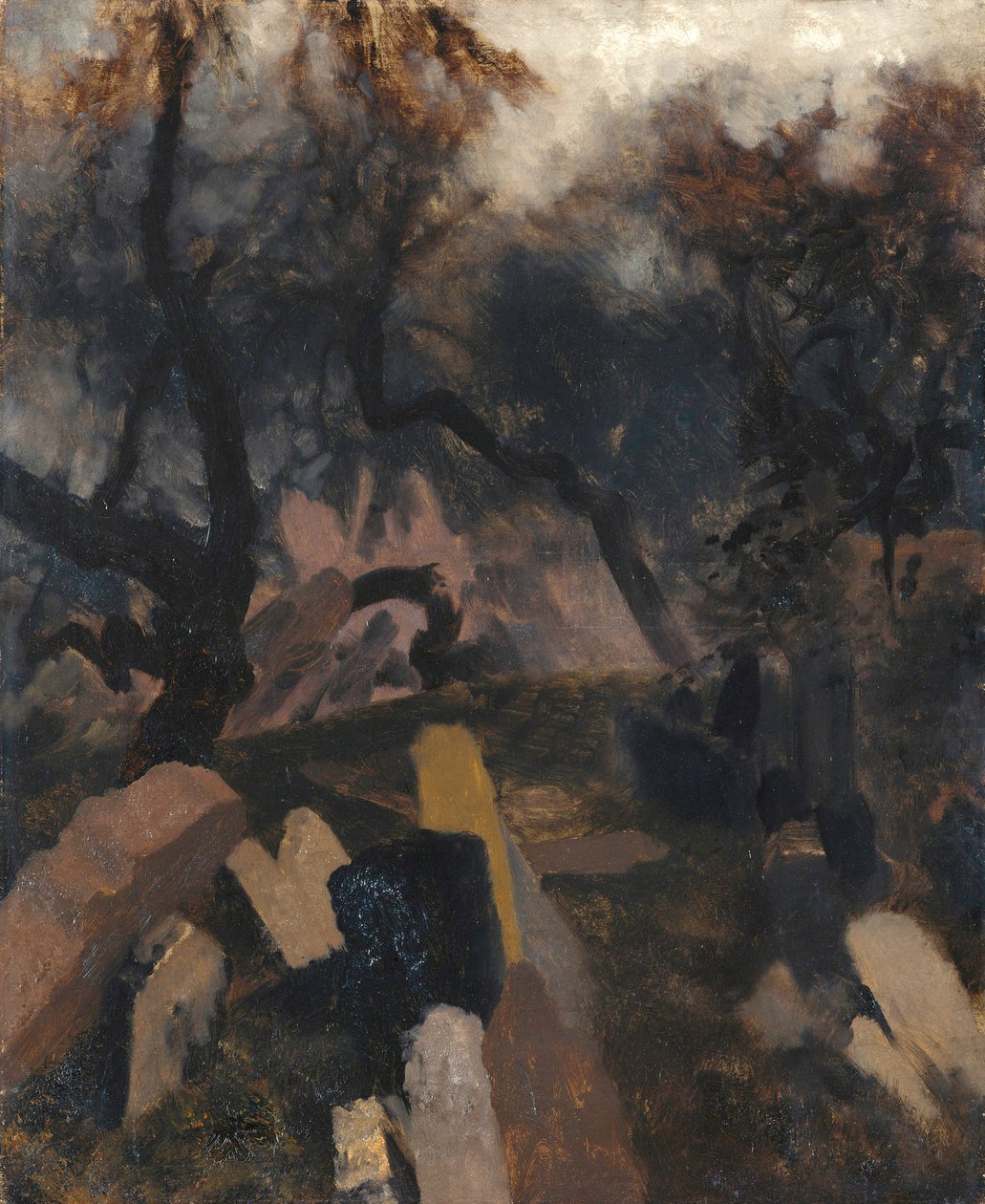 Cemitério judaico em Praga de Adolph Menzel