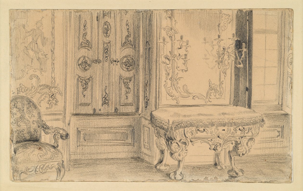 Sala de concertos no Palácio Municipal de Potsdam de Adolph Menzel