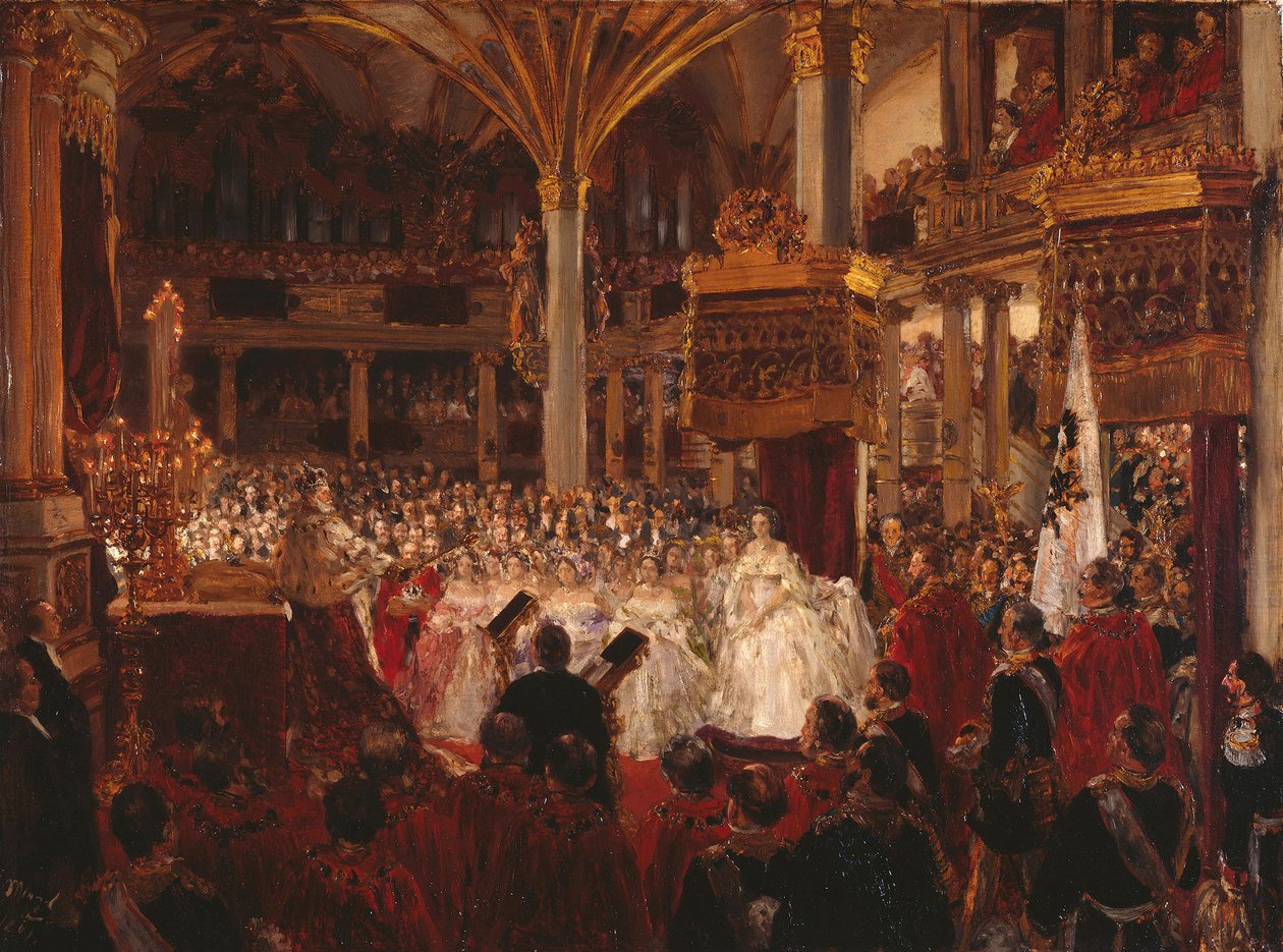 Coroação do rei Guilherme I em Königsberg (esboço) de Adolph Menzel