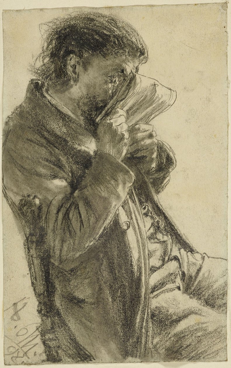 Homem que lê de Adolph Menzel