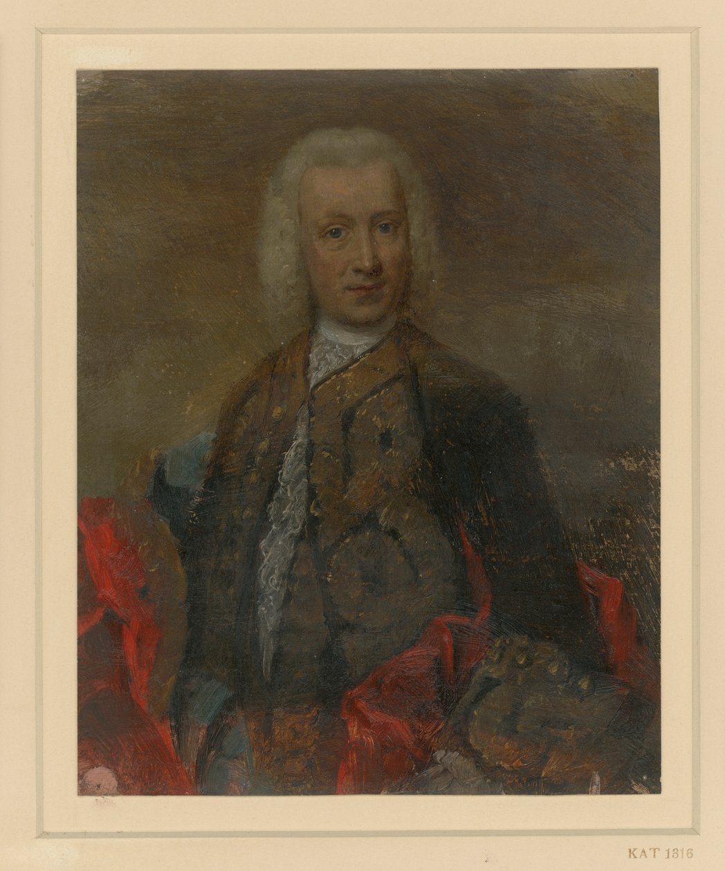 Retrato masculino em traje de corte da época de Frederico II de Adolph Menzel